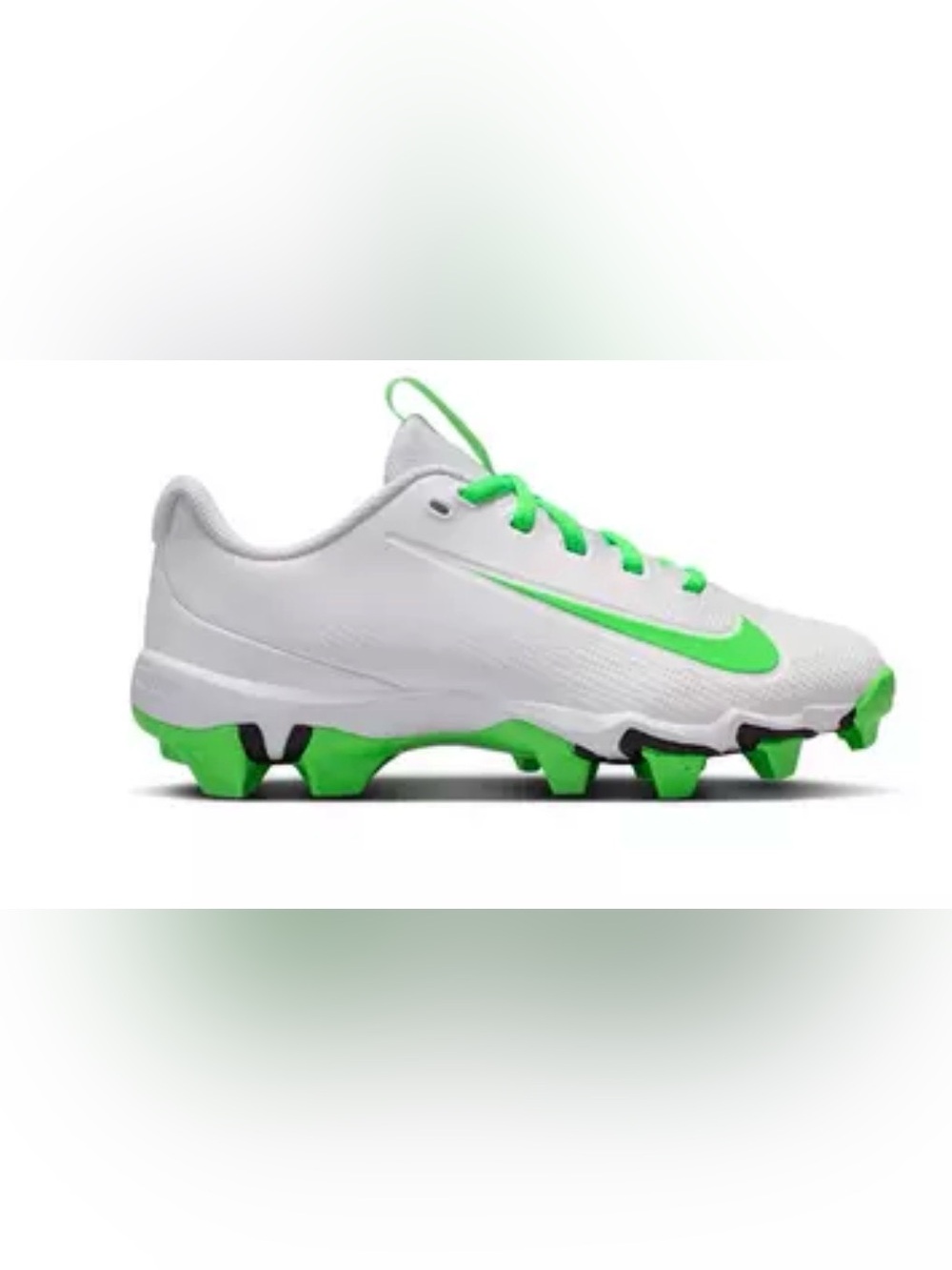 Nike. Kyler Vapor Shark "White/Green” Football Cleats. Size 2Y.